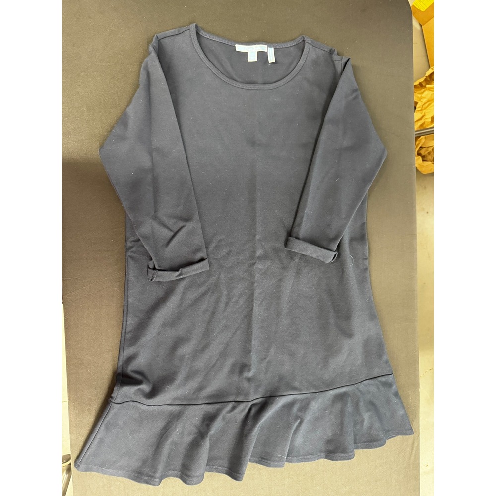 Draper James Navy Ponte Scallop Ruffle Hem Dress Nautical Coastal Preppy M - Picture 5 of 11